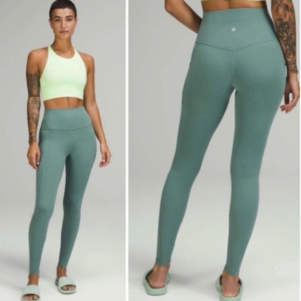 Lululemon Align High-Rise Pant 28 Tidewater Teal Yoga Leggings size 4
